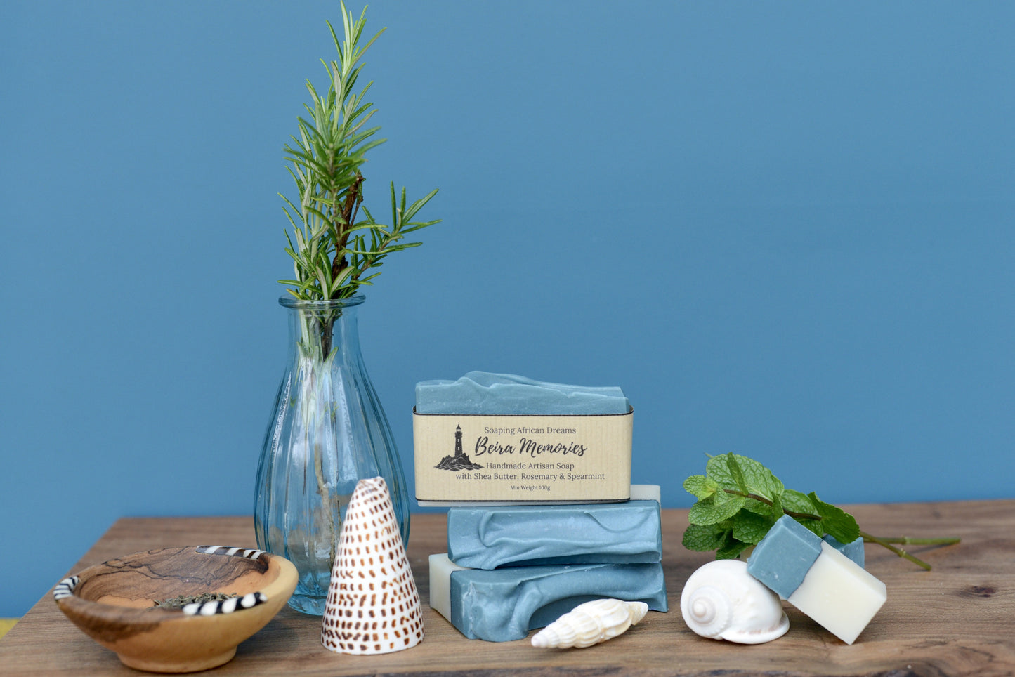 Beira Memories, Rosemary & Spearmint Essential Oils, Soap