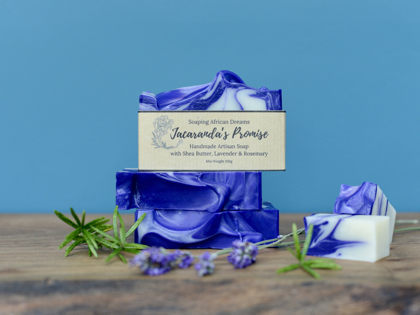 Jacaranda's Promise, Lavender & Rosemary Essential Oils Soap