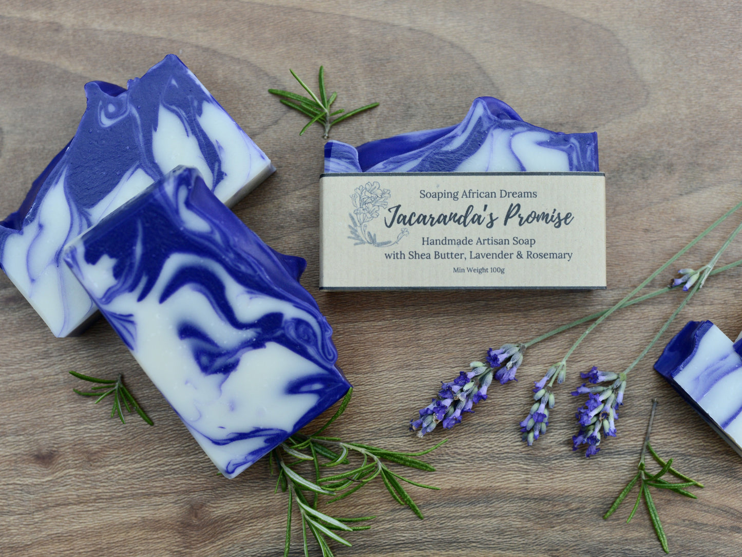 Jacaranda's Promise, Lavender & Rosemary Essential Oils Soap