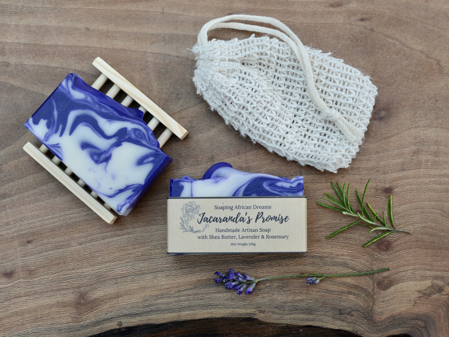 Jacaranda's Promise, Lavender & Rosemary Essential Oils Soap