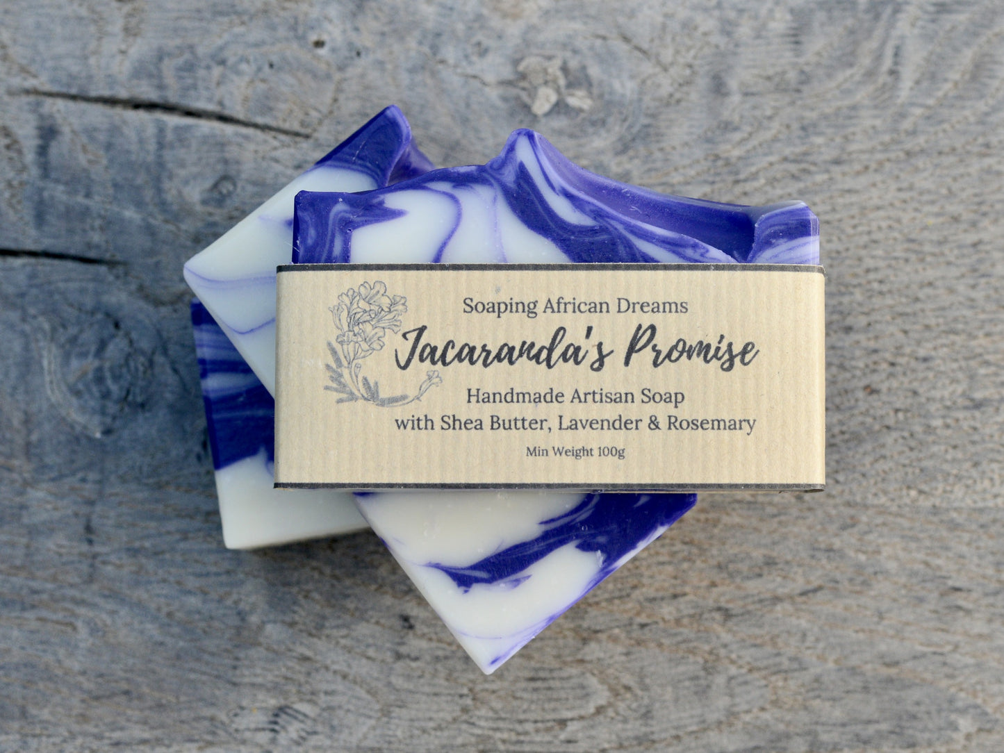 Jacaranda's Promise, Lavender & Rosemary Essential Oils Soap