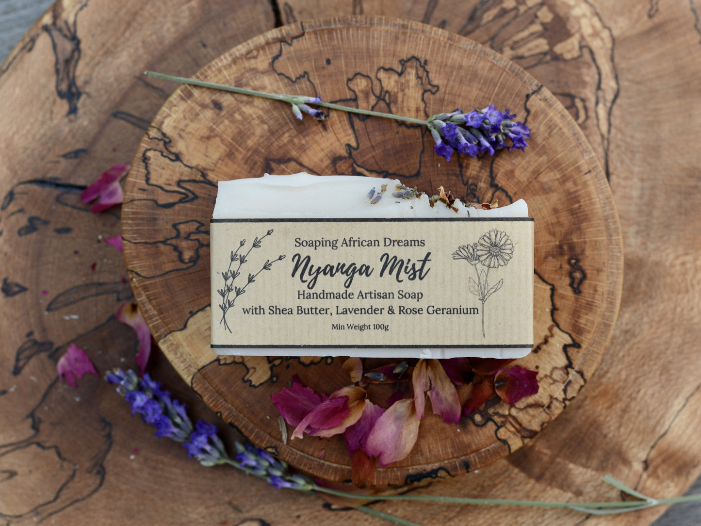 Nyanga Mist, Lavender & Rose Geranium Soap