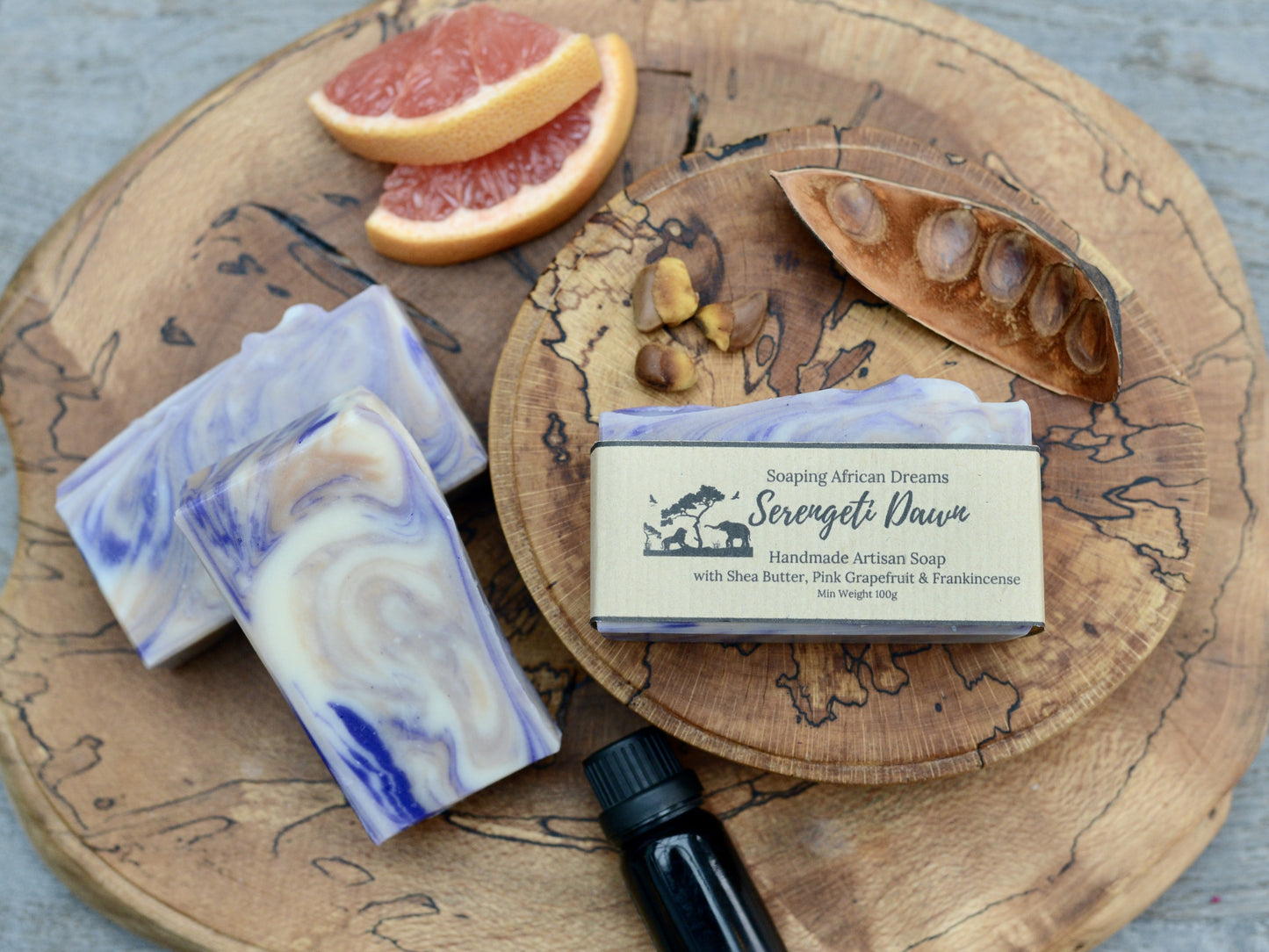 Serengeti Dawn, Pink Grapefruit & Frankincense Essential Oils Soap