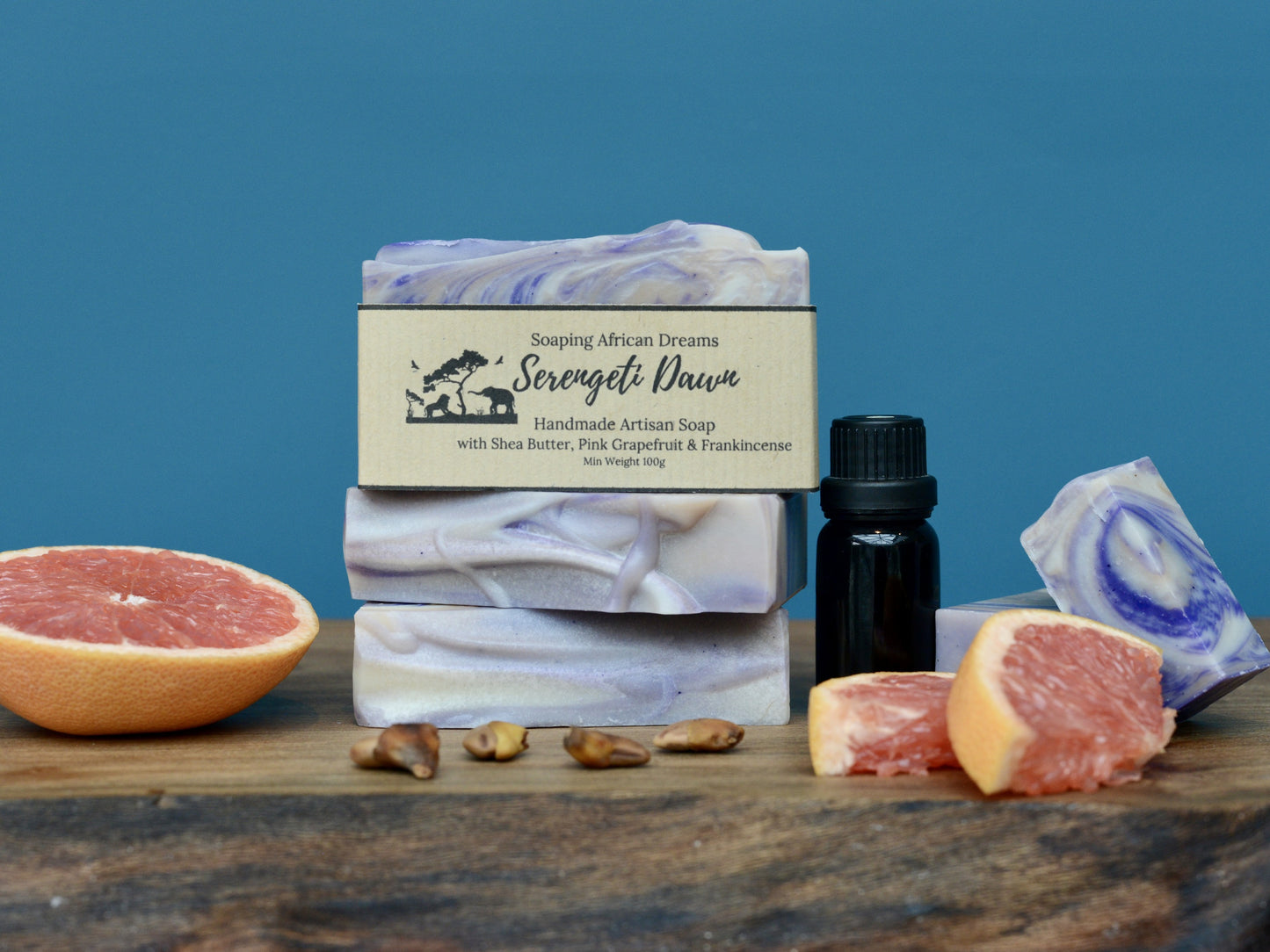 Serengeti Dawn, Pink Grapefruit & Frankincense Essential Oils Soap