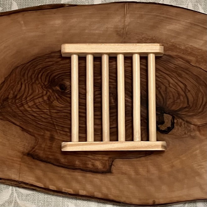 Wooden soap rack